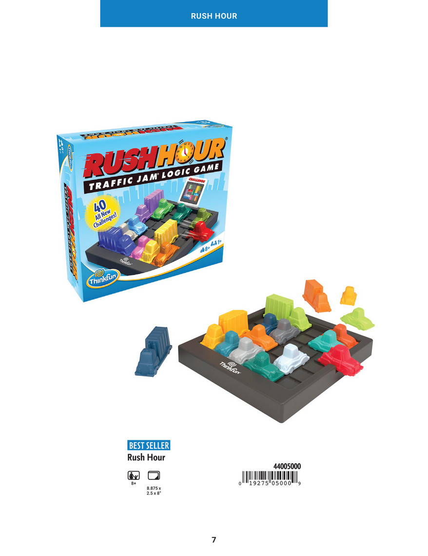 ThinkFun Rush Hour Deluxe Traffic Jam Logic Game and STEM Toy – Tons of Fun  with Over 20 Awards Won, International for Over 20 Years : Toys & Games 